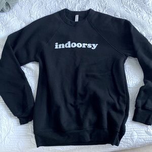Black crew neck sweatshirt